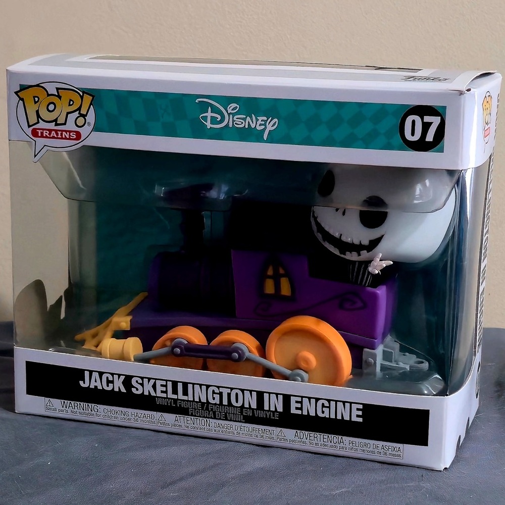 Funko Pop Disney JACK SKELLINGTON IN ENGINE #07 Nightmare Before Christmas NEW